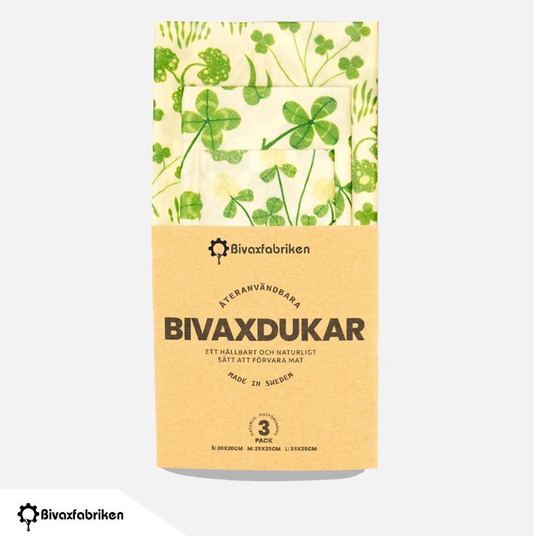 3-pack Klöver Bivaxdukar
