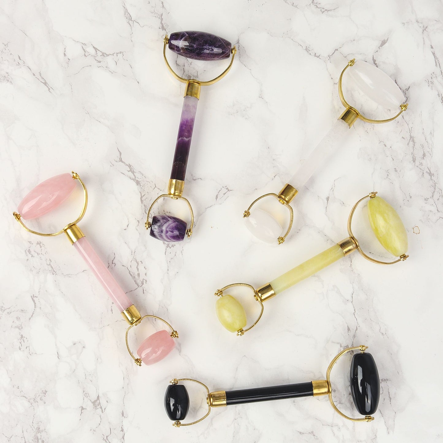 White Lotus Jade Roller - Double