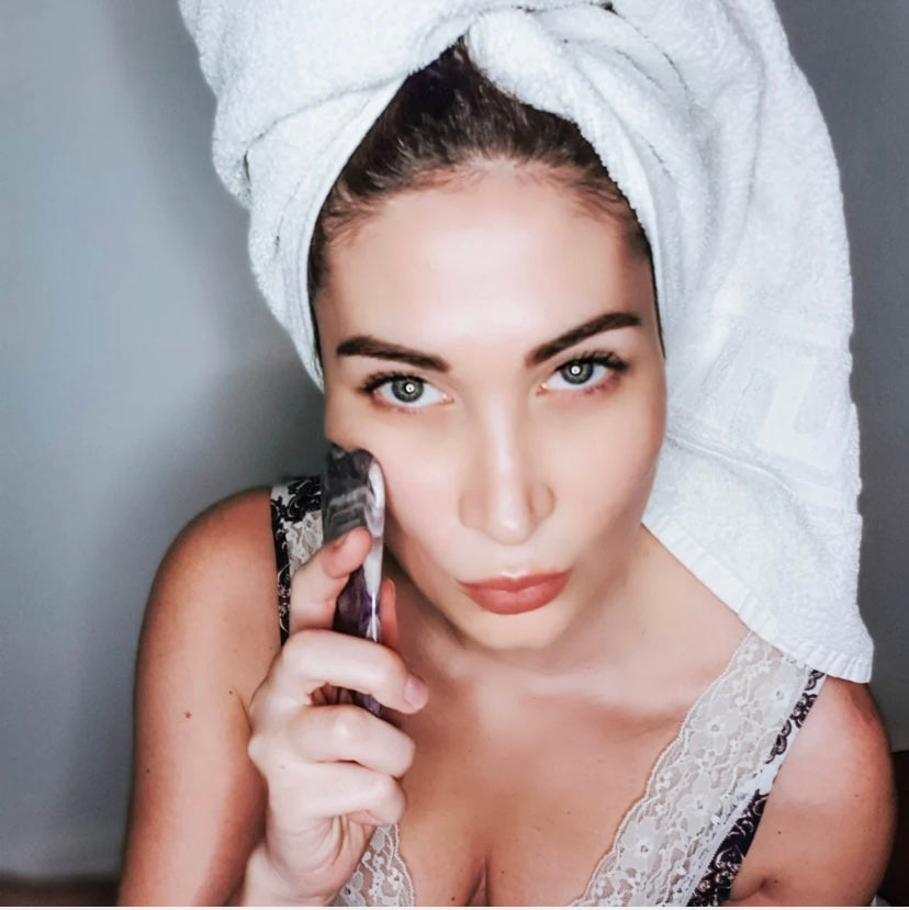 White Lotus Ametist Gua Sha