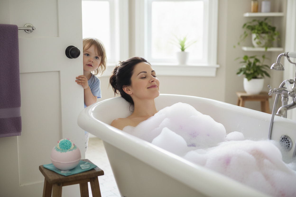 Hortensia badbomb - mamma badar, barn kikar