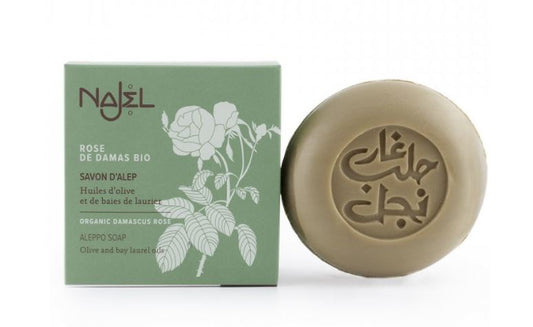 Aleppo tvål with Damaskusros