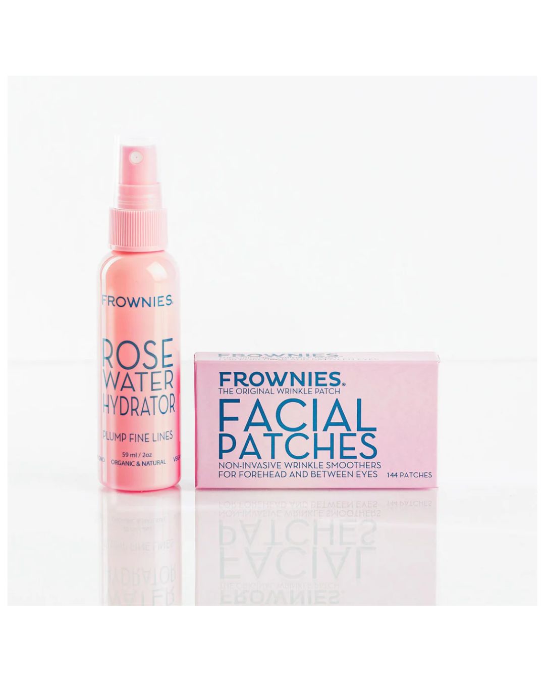 Frownies Paket för pannan - Ansiktsplåster & Rose Water Spray