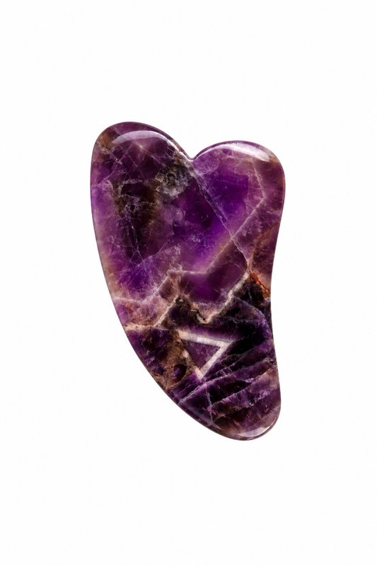 Gua Sha i äkta ametist för ansiktsmassage