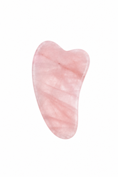 Gua Sha i äkta rosenkvarts för ansiktsmassage