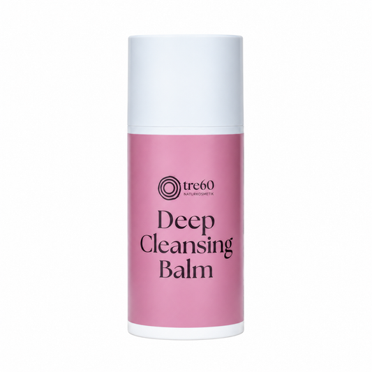 Tre60 Deep Cleansing Balm – rengöringsbalm för ansiktet i rosa och vit förpackning