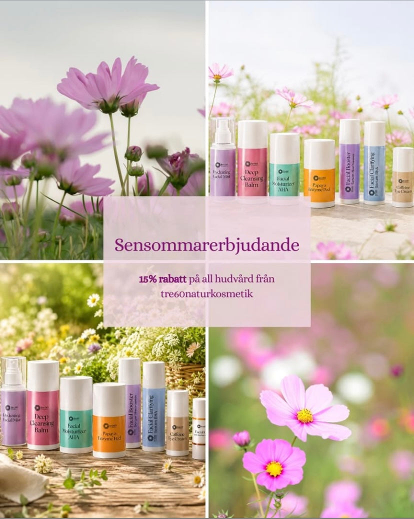 re60 Naturkosmetik – sensommarerbjudande 15% rabatt